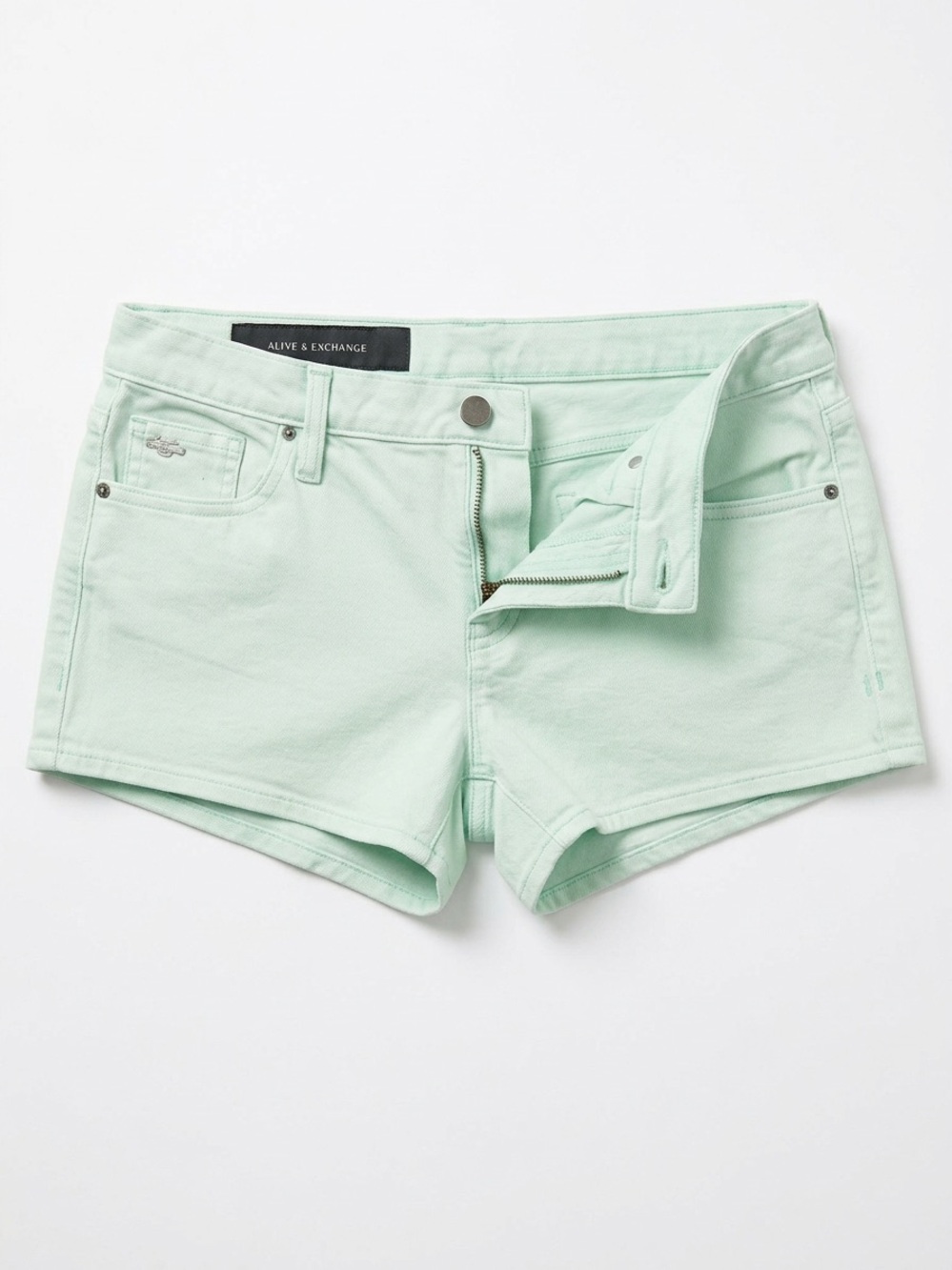 Armani Exchange Mint Green Women's Denim Shorts